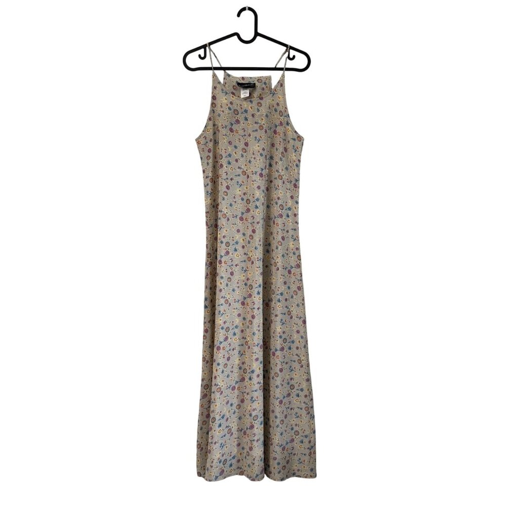 VTG David Alexander Colorful Floral Whimsical Y2K 90s Maxi Dress Womens Small